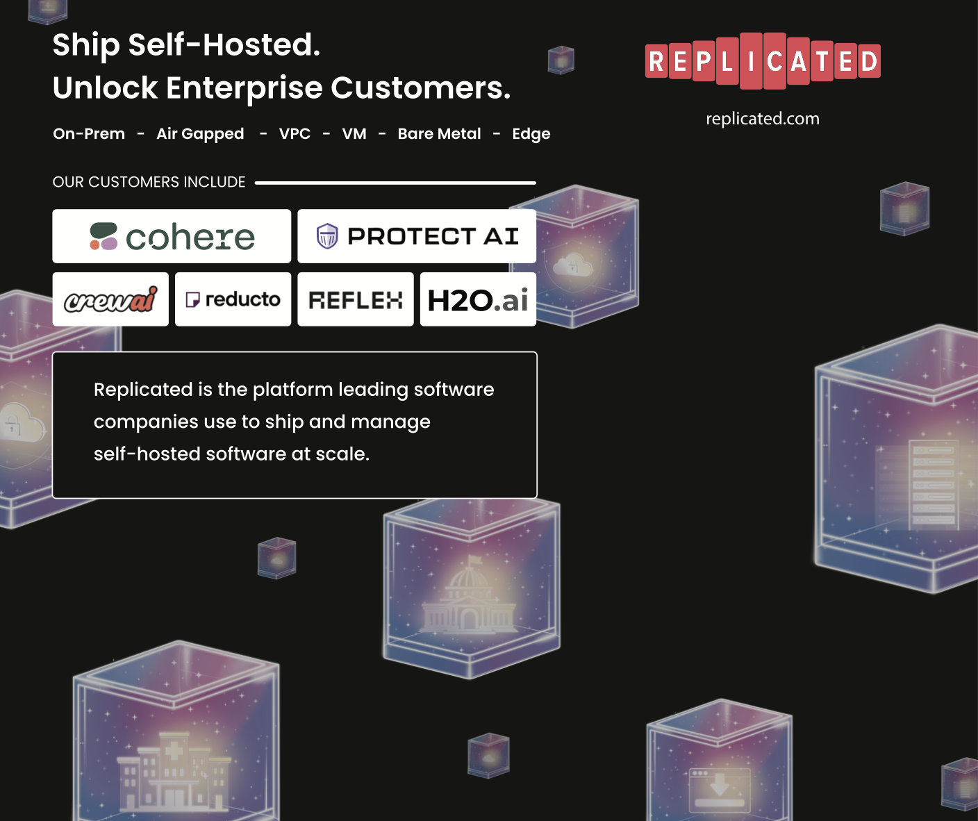 Ship self-hosted. Unlock enterprise customers.