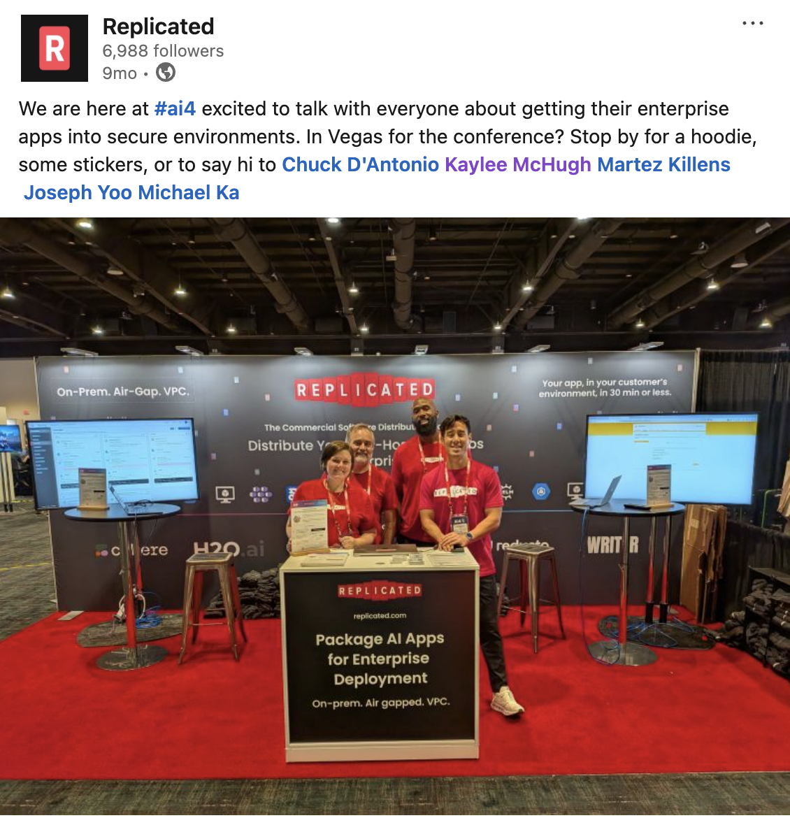 Booth at AI4 Las Vegas